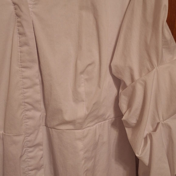 Ashro White Maxi Dress Cotton Blend Ladies 12 Vacation Resortwear Buttondown - Picture 8 of 8